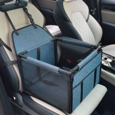 펫블리스 강아지 자동차 카시트 앞뒷자석 겸용 접이식 부스터 시트, 네이비, 1개