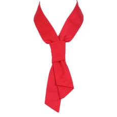 고리형 목스카프 6color / 넥타이 공단 타이 서빙 유니폼 식당 레스토랑 호텔 호텔리어, 적색, 1개