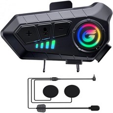 오토바이 헬멧용 블루투스 스피커 Y10G 무선 헤드셋 5.3인치 1000mAh 배터리 내장 마이크 노이즈 캔슬링 스테레오 사운드 IPX6 방수 음악 통화 제어용 핸즈프리 이어폰