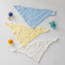 Yes Bebe幼兒用純棉紗布圍巾圍兜 3件組