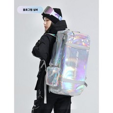 스노보드 백팩 발수판 가방 스노우슈즈 대용량 수납, C. 실버(55L)