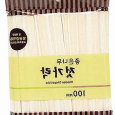 일회용용품 나무 젓가락 100입 야외용품 나무젓가락세트