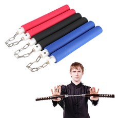 장남감 안전 쌍절봉 탈착식 말랑한 삼절곤 입문용 푹신한 스폰지 쌍절곤 SSG-935, 블루