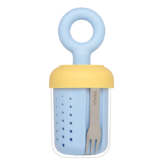 보이오 후르츠팟 과일 샐러드 도시락통 밀프랩 용기 미니 링 푸르트 컵, 1개, 레몬스카이