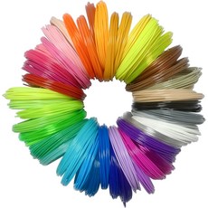 3D펜 전용 PLA 필라멘트 리필 세트 다채로운 20색 10M 20롤 미술 공예 만들기 선물용, 20 colors randomly, 200M