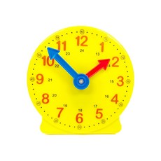 모형시계 10cm 어린이 교육용 시간공부 학습용 교구, 1개