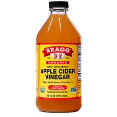 브래그 유기농 애플사이다비니거 사과초모식초 천연 발효 애사비 에사비 비네거 효능 473ml 1개