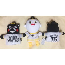 日本軟體銀行鷹隊 熊本熊KUMAMON & 氣球先生福桑 手偶 - 可愛造型，親子互動最佳選擇, 1個, 氣球先生こふうさん