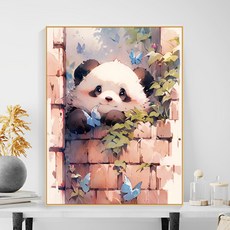 다솜이네 DIY 명화그리기 판다 유화 세트 30 x 40cm, 판다4, 1개