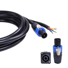 로카다 10피트 4인치 지휘자 스피크온과 와이어 케이블 - 무대 투어 추체로 미드 트위터 오디오 설정을 위한 스피크온 남성 케이블 1팩 팩 지휘자 4명 1팩, 6 Feet