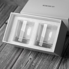 웬즈데이오프 베이직 온더락잔 300ml 2p 선물세트, 1세트