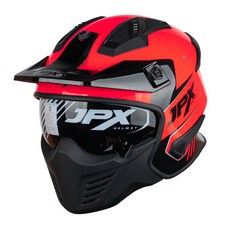 JPX 헬멧 MX-726R 오픈페이스 풀페이스 바이크 오토바이 모듈러 DOT ECE, 01.유광레드