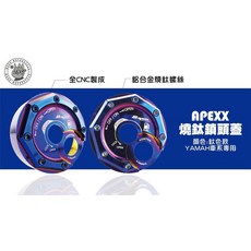 APEXX 燒鈦鋁合金鎖頭蓋 全CNC製成 YAMAHA車系專用 鈦色, 1個, 燒鈦色款