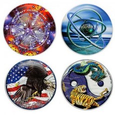 고품질울트라스타 플라잉디스크 원반 부메랑 수퍼컬러 27cm 원반던지기, 음양, 1개