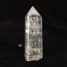 白水晶異象膠花水晶柱, 1個, 91