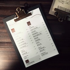 Runmake 高級文件板夾菜單板, A4直式-黑色 3個(含3個底座), 3個