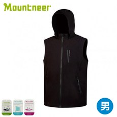 Mountneer 男輕量防風SOFT SHELL背心