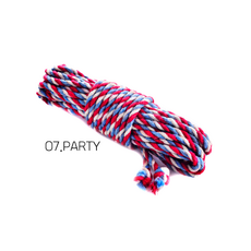 6.0mm 황마 로프 멀티 컬러 삼색 트위스트 마로프 아웃도어 등산로프 공예 주트로프 20컬러, 07.PARTY, 1개