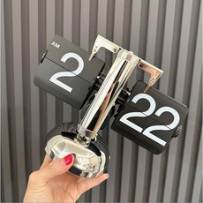 셀렉트하루 레트로 탁상 플립 시계 홈카페 감성 인테리어 소품, 8inch, 싱글 풋 12시간