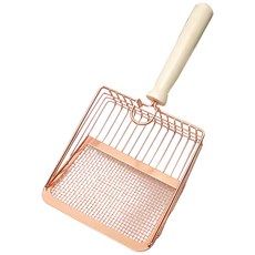 通用型金屬分篩貓砂鏟 (可懸掛), 玫瑰金, 1個