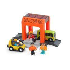 仿真消防警察套裝 木質火車軌道玩具, 學校套組, 1套