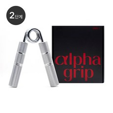알파그립 악력기 전완근 운동 훈련 그립트레이닝 2단계 45kg, 실버, 1개