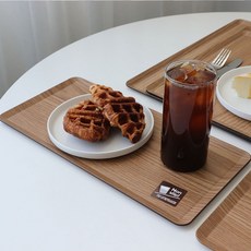 Abord 논슬립 쟁반 낮은 사각 트레이 롱 280 VV 카페 쟁반 우드 미끄럼 방지, 02)abord 논슬립쟁반 낮은사각롱 390, 1개
