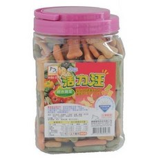 *COCO*活力汪蔬菜餅 (骨狀綜合蔬菜) 500g 桶裝/家庭號 全犬種適用 狗狗零食/訓練點心, 1個