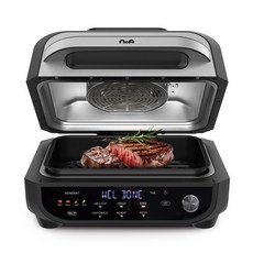 노아 저소음 그릴프라이어 에어프라이어 KC인증 에어그릴, 블랙
