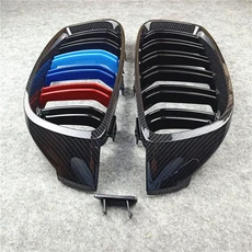자동차 범퍼 프론트 그릴 커버 광택 블랙 듀얼 라인 메쉬 BMW 4 시리즈 F32 F80 2013, 02 Glossy M Color
