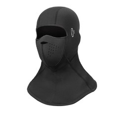 防風磁吸滑雪面罩頭套 保暖騎車面罩, 【磁吸款】有眼鏡孔