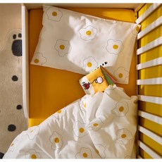 IKEA ÖGONLOCKSMAL 嬰兒寢具三件套裝 荷包蛋圖案 60x120公分