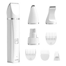 온아워 강아지 바리깡 저소음 저자극 애견 클리퍼 반려동물 이발기, 1개, 화이트