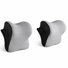 픽센트 통기성 편안 차량용 목쿠션 어깨 지지, 2개, 블랙 그레이