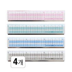 모닝글로리 컬러 커팅방안자 15cm, 랜덤, 4개 랜덤, 4개