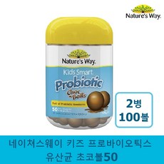 네이쳐스웨이 키즈 스마트 프로바이오틱 초크 볼 125g, 2개, 50정