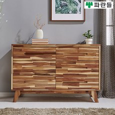 파란들가구 아카시아원목 1200 와이드 3단서랍장 원목서랍장, 네츄럴, 상세 설명 참조