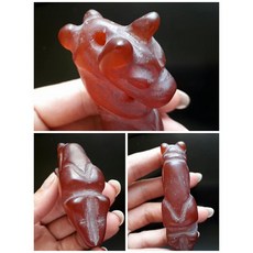 紅琉璃《獸型 把玩件》