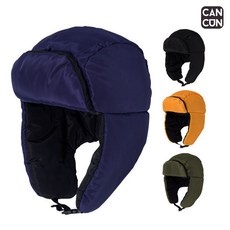 칸쿤 아동/주니어/여성 겨울 패딩 귀달이 방한 모자 BH_01, 네이비, 1개