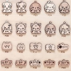 강아지 원목 펜던트 1P 반려견 산책 인식표 이름표 got+90279RM, 펜던트만구입_P25