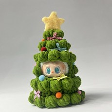 인형 옷 크리스마스 머리장식 안정성 봉제 완구 장식 소품, 8.트리초록색모델(서거나앉는자세)