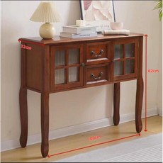 현관 거실 엔틱 콘솔 장식장 서랍장 복도 빈티지 슬림 테이블, 완제품, 중형