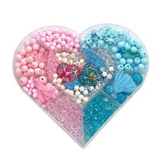 JoyBaby 手作DIY玩具 兒童串珠 項鍊 手環益智玩具 公主配件盒, 精靈仙子-F, 1個