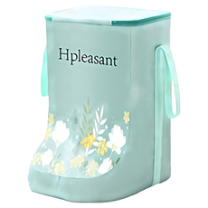 Hpleasant 摺疊加高保溫泡腳鞋，五層加厚可泡小腿，穩固支架便攜足浴桶，清新抹茶色, 清新抹茶色, 1個