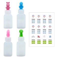 세븐메디컬 일회용 캐릭터 물약병 20cc 10개입 + 남아 스티커 1장 증정 아기 어린이 물약병 투약병, 1개