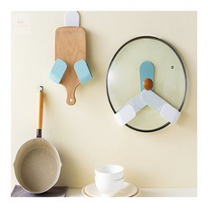 ABS 벽부착 냄비뚜껑 걸이 주방수납 공간절약 냄비정리대