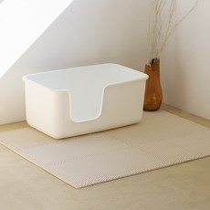 키트니 고양이 화장실 사막화방지 퍼즐 화장형 모래매트, 밀크 2개