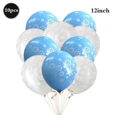 눈송이 장식 생일 축하 배너 풍선 크리스마스 겨울 카니발 얼음 눈 테마 파티, 1개, 12. 10pcs