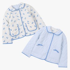 로엠걸즈 26시즌 S/S신상 봄 경량패딩자켓 (2컬러) 리본전판 리버서블 패딩자켓 애플아울렛 사상