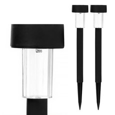 ZIO-BIZ 태양광정원등 꼬마등 블랙 2개 / LED 태양열정원등 태양광등 야외조명 태양광 야외등 외등 외부등 직부등 가로등 전등 미니등 소형등 테라스등 잔디등
